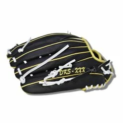 Hothittersports Fielding Gloves 13" DKS - Black, White & Yellow Basket-WEB Outfielder Glove