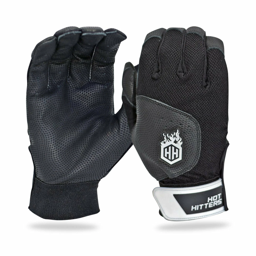Hothittersports Batting Gloves Hot Hitter's GHL All Black 3 Hothittersports Batting Gloves Hot Hitter's GHL All Black