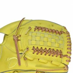 Hothittersports 11.75" DKS - Lemon Yellow & Tan Pitcher Glove 11 Hothittersports 11.75