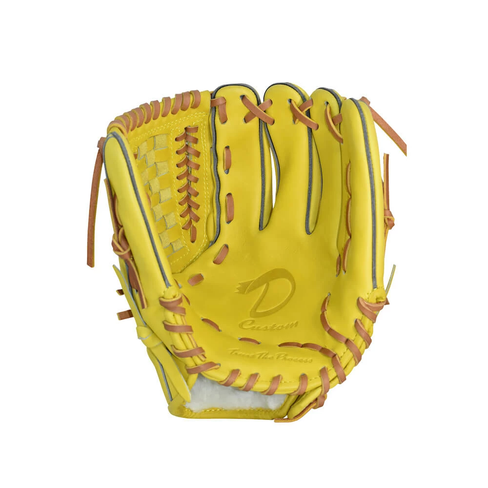 Hothittersports 11.75" DKS - Lemon Yellow & Tan Pitcher Glove 8 Hothittersports 11.75" DKS - Lemon Yellow & Tan Pitcher Glove