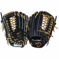 Hothittersports 12.5" DKS - Black & Tan Outfielder Glove Fielding Gloves