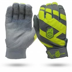 Hothittersports HH Shine Edition Grey & Lime Green Batting Gloves
